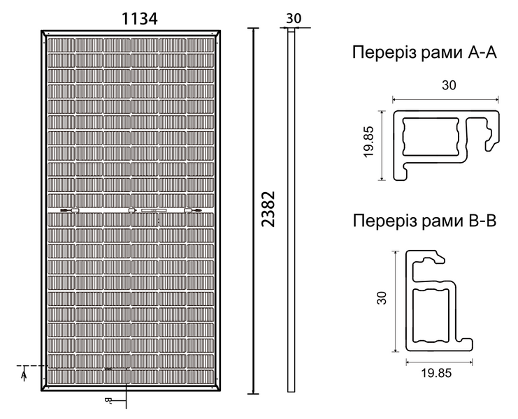 Сонячна панель Leapton LP182*210-M-66-NB-620W Bificial Fiberglass N-type 620Вт 20505 фото